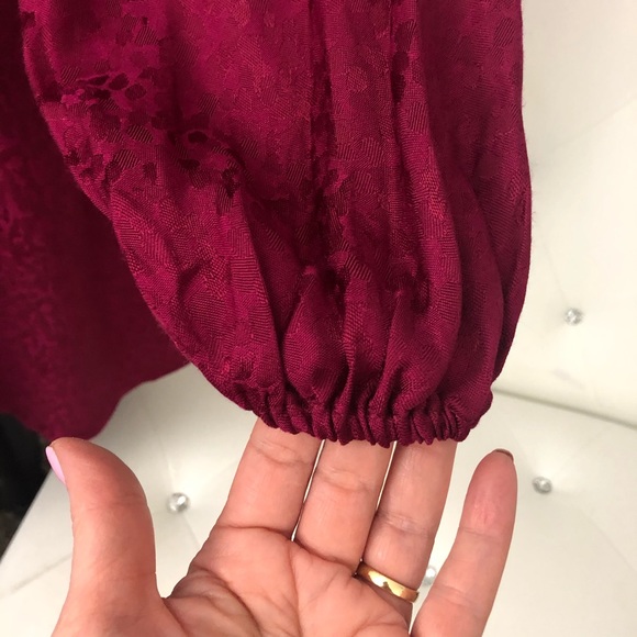 A New Day Tie Neck Long Sleeve Babydoll Dress - Picture 9 of 12